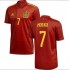 Camisola Espanha Morata 7 Equipamento Primeiro Euro 2020 Manga Curta